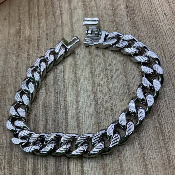 Source Unknown Jewelry - Italy S925 Classic Cuban Link Chain Bracelet